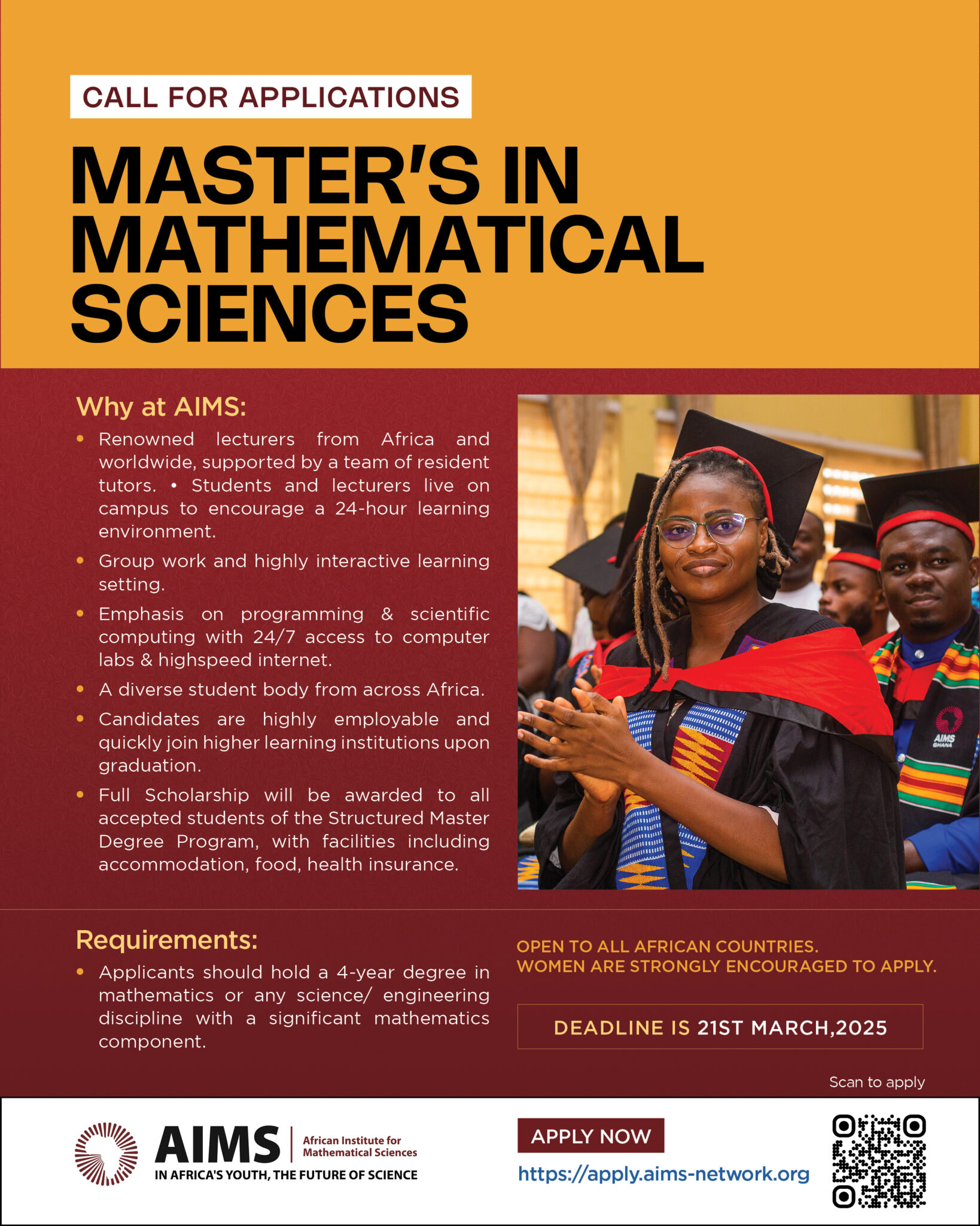 Master’s in Mathematical Sciences Application AIMS Ghana